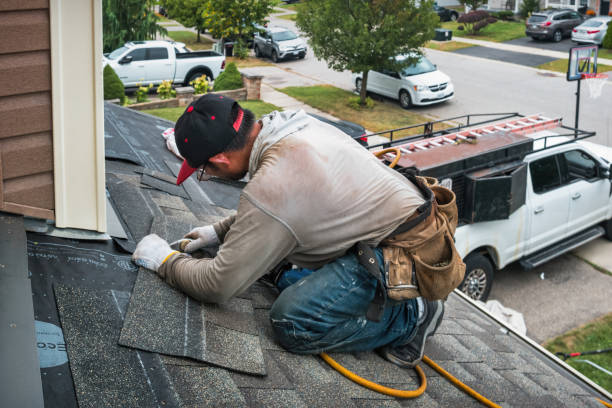 Professional Roof Inspection technician working in Oakland, RI